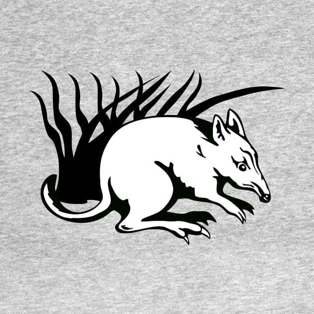 Bandicoot Black and White Retro by retrovectors